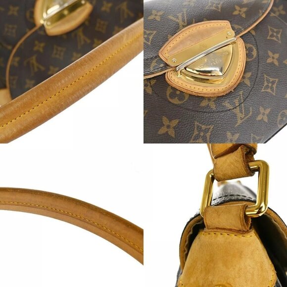 Auth LOUIS VUITTON Logo Beverly MM Shoulder Bag Monogram Leather - Picture 11 of 16